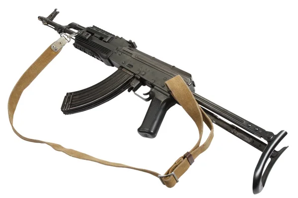 Kalashnikov Ak47 Folding Stock Isolated White — Stockfoto