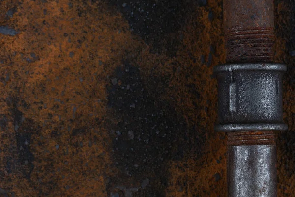 Old Rusty Valve Pipes Rusty Metal Wall Background — Stok fotoğraf