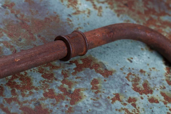 Old Rusty Valve Pipes Rusty Metal Wall Background —  Fotos de Stock