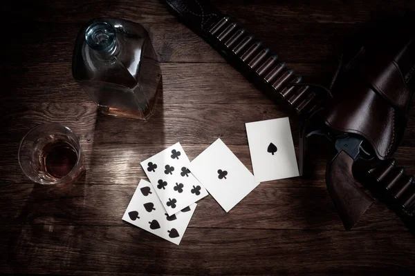 Old West Poker Dead Man Hand Two Pair Poker Hand — Stock Fotó