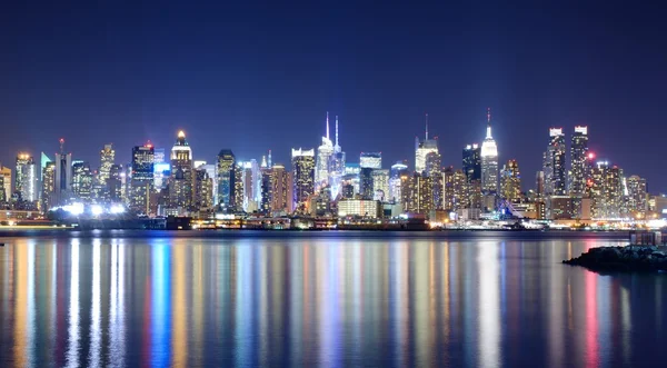Skyline von Midtown Manhattan Stockfoto