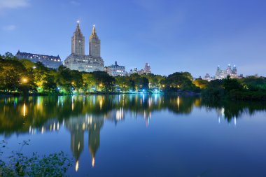 The Lake in Central Park New York City clipart
