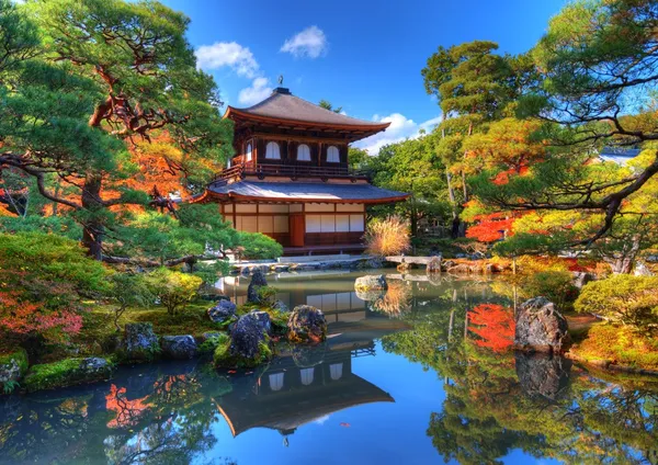 Ginkaku-ji Temple в Кіото Ліцензійні Стокові Зображення