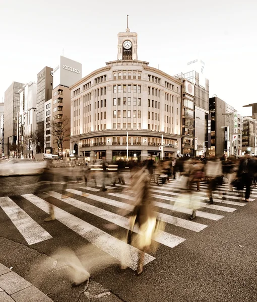 銀座の交差 — ストック写真