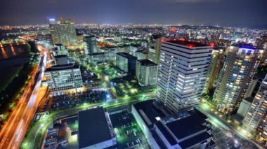 şehir merkezinde fukuoka, Japonya