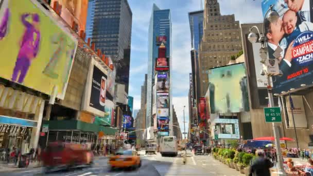 Times square, new york tidsinställd — Stockvideo