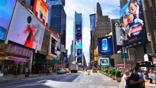 Times square, Nowy Jork upływ czasu — Wideo stockowe