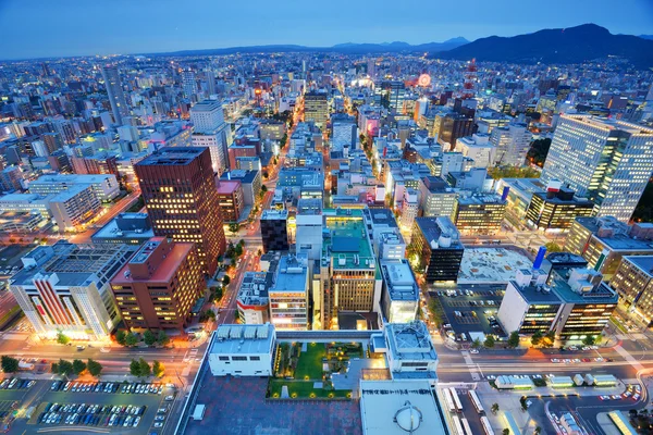 Panoramę miasta Sapporo — Zdjęcie stockowe