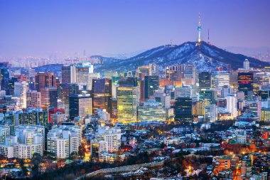 City of Seoul Korea clipart