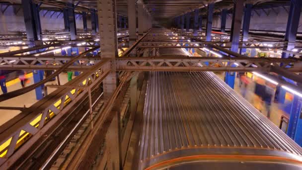 Станція метро Нью-Йорка — стокове відео
