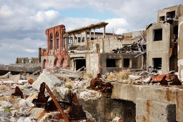 Övergiven ö Gunkanjima — Stockfoto