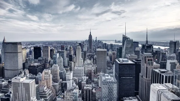 ニューヨーク市の航空写真ビューのパノラマ — ストック写真