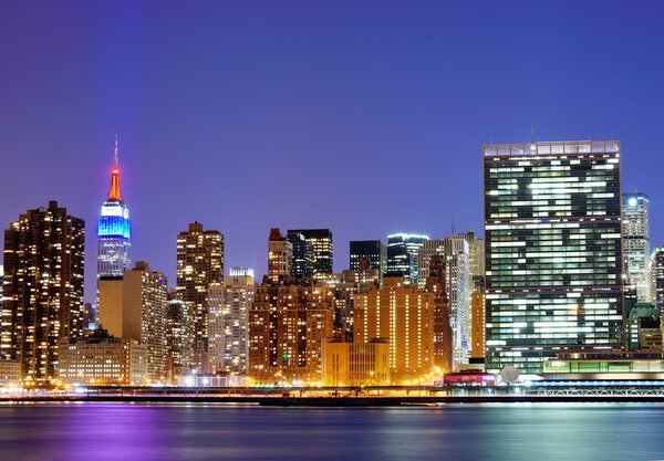 New York city famed skyline at Midtown Manhattan