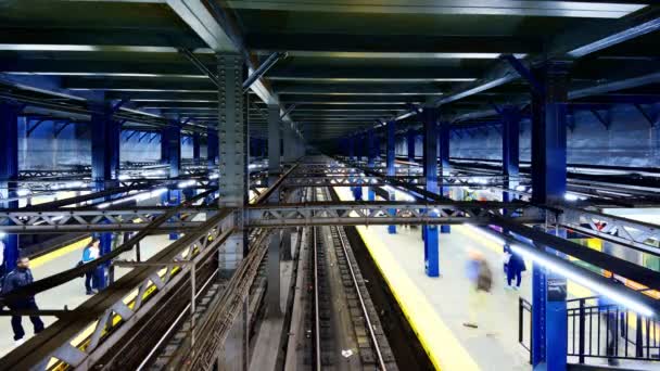 Stazione della metropolitana di New York — Video Stock