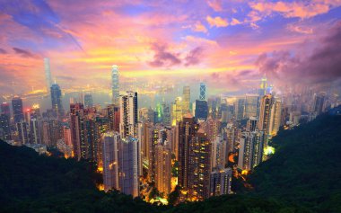 Hong Kong'dan victoria peak