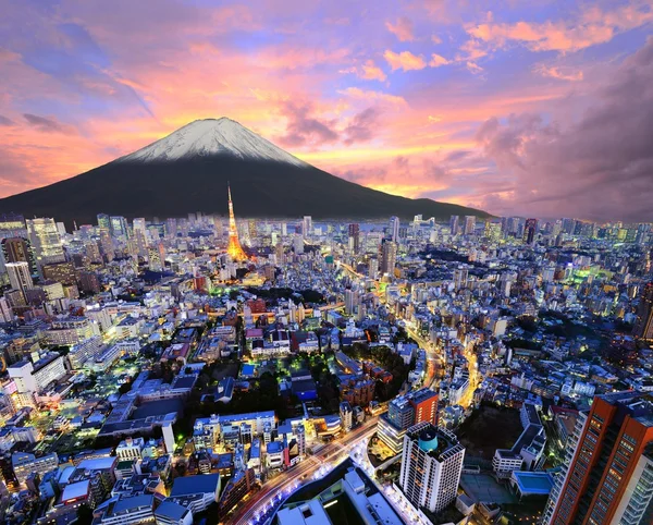 Tokyo och fuji — Stockfoto