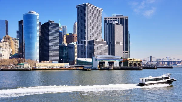 New Yorks hamn skyline — Stockfoto
