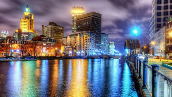 Voorzienigheid, rhode island skyline — Stockfoto