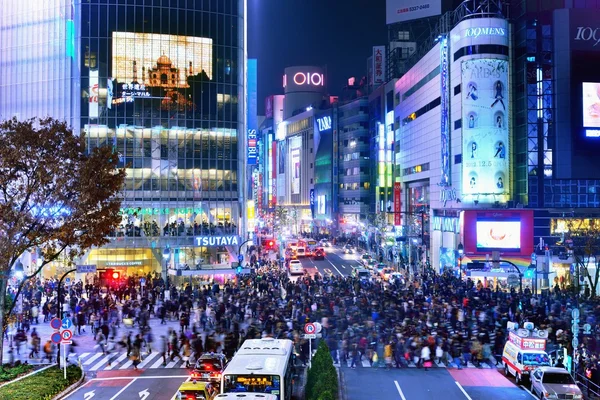 Shibuya przejście w tokyo, Japonia — Zdjęcie stockowe