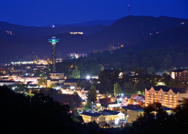 Şehir merkezindeki gatlinburg, tennessee