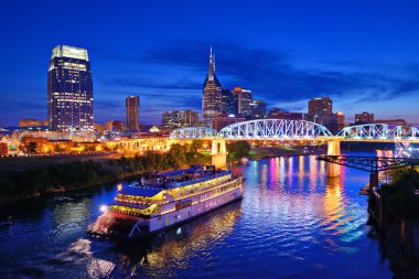 Nashville at the Cumberland River clipart