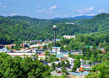 Şehir merkezindeki gatlinburg, tennessee