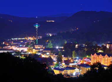 Şehir merkezindeki gatlinburg, tennessee