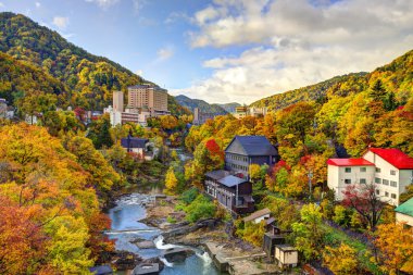 jozankei, sonbaharda Japonya
