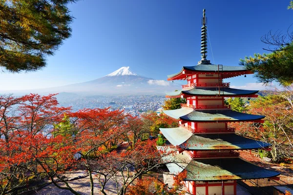 Mt. Fuji восени — стокове фото