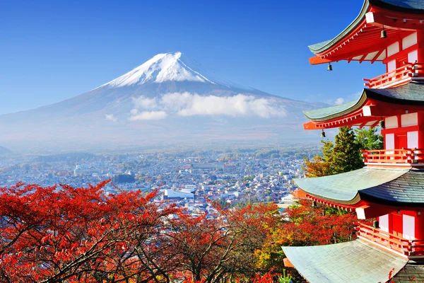 Mt. Fuji im Herbst lizenzfreie Stockfotos