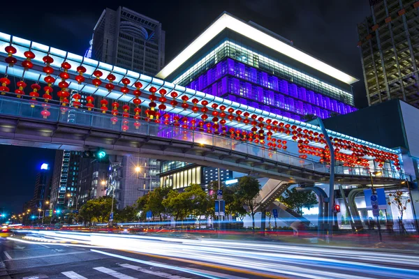 Taipei natt stadsbild — Stockfoto