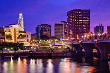 şehir merkezinde hartford, connecticut manzarası