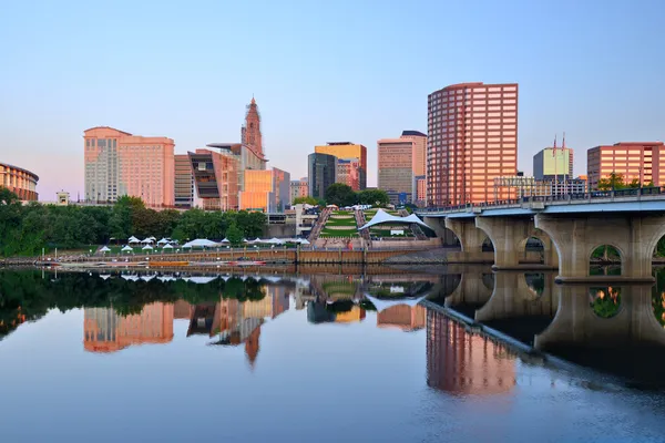 Hartford, skyline di connecticut — Foto Stock