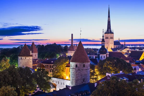 Skyline di Tallinn estonia — Foto Stock