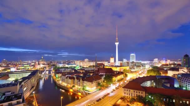 Berlins skyline — Stockvideo