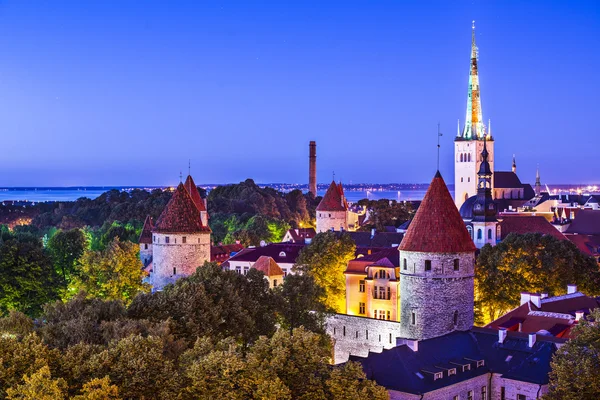 Skyline di Tallinn estonia — Foto Stock