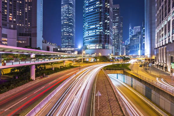 Hong kong, china financiële wijk — Stockfoto