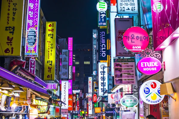 Seoul nachtleven — Stockfoto