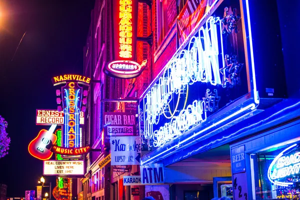 Bajo Broadway Nashville — Foto de Stock