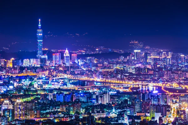 Skyline van Taipei — Stockfoto
