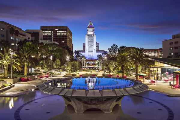 Downtown los angeles på stadshuset — Stockfoto