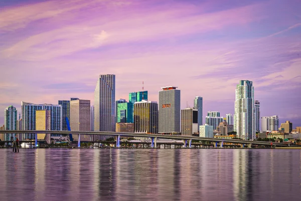 Skyline de Miami florida — Fotografia de Stock