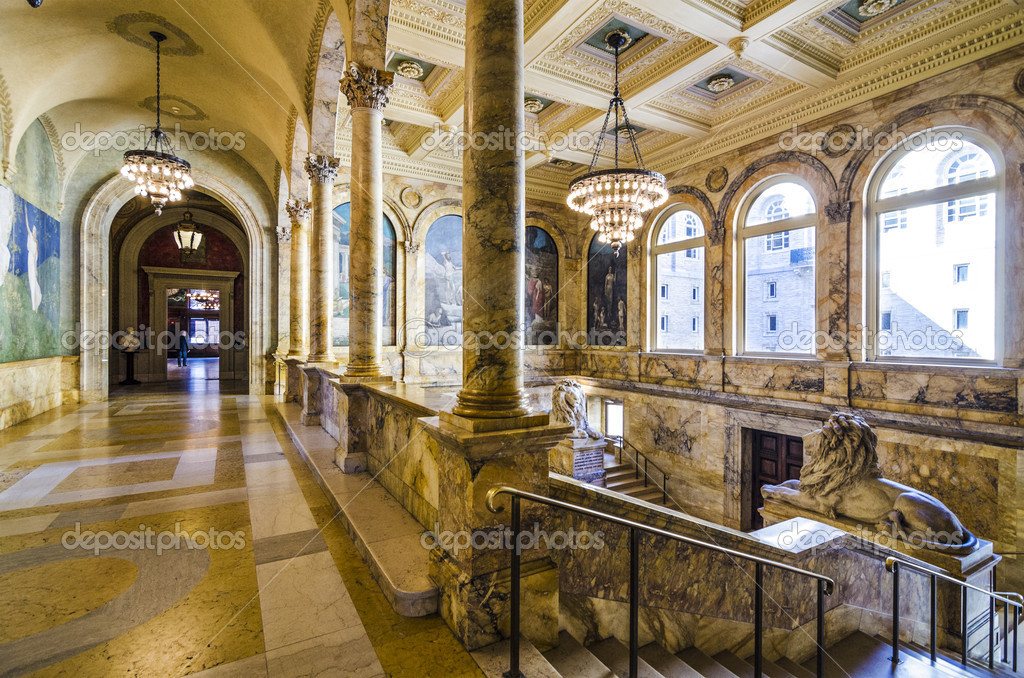 Boston Public Library Redaktionelles Stockfoto C Sepavone