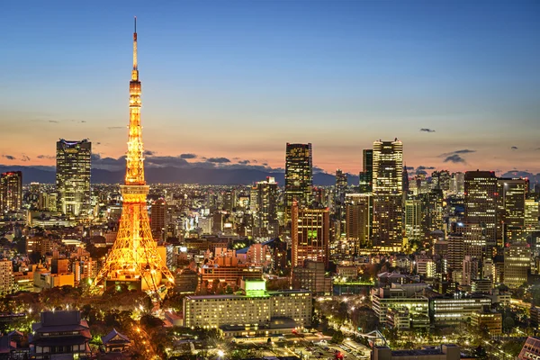 Tóquio Japão Cidade Skyline — Fotografia de Stock