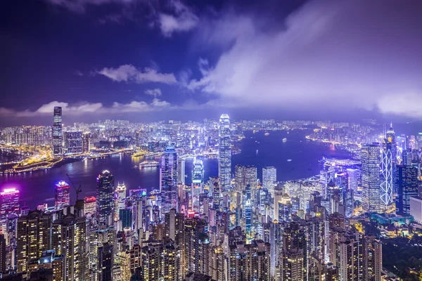 Horizonte de la ciudad de Hong kong china — Foto de Stock