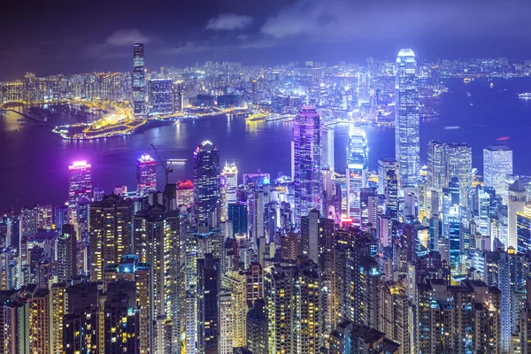 De skyline van de stad van Hong kong china — Stockfoto