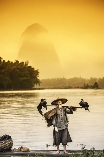 Cormorant Fisherman — Stock Photo, Image