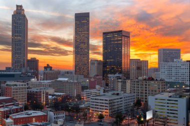 Atlanta, Georgia, ABD şehir manzarası şafak.