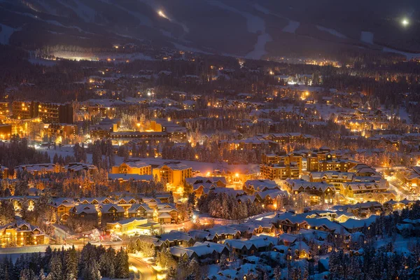 Breckenridge Colorado Usa Town Skyline Winter Dusk — Stock Photo, Image