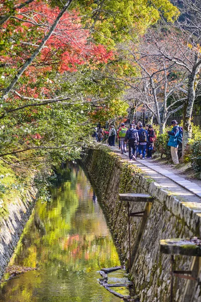 哲学家的路径在京都，日本 — 图库照片